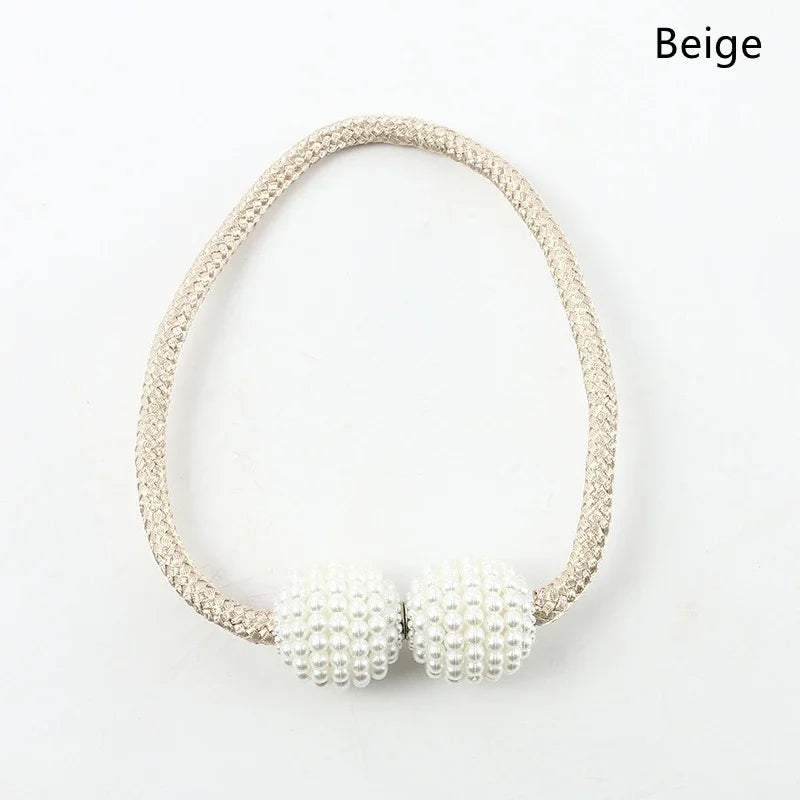 Magnetic Pearl Curtain Tiebacks β Pretty Hold-Backs for Drapes