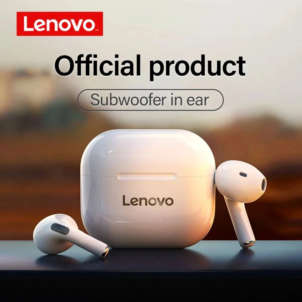 Lenovo LP40 Wireless Earbuds — True Wireless Bluetooth with Touch Control