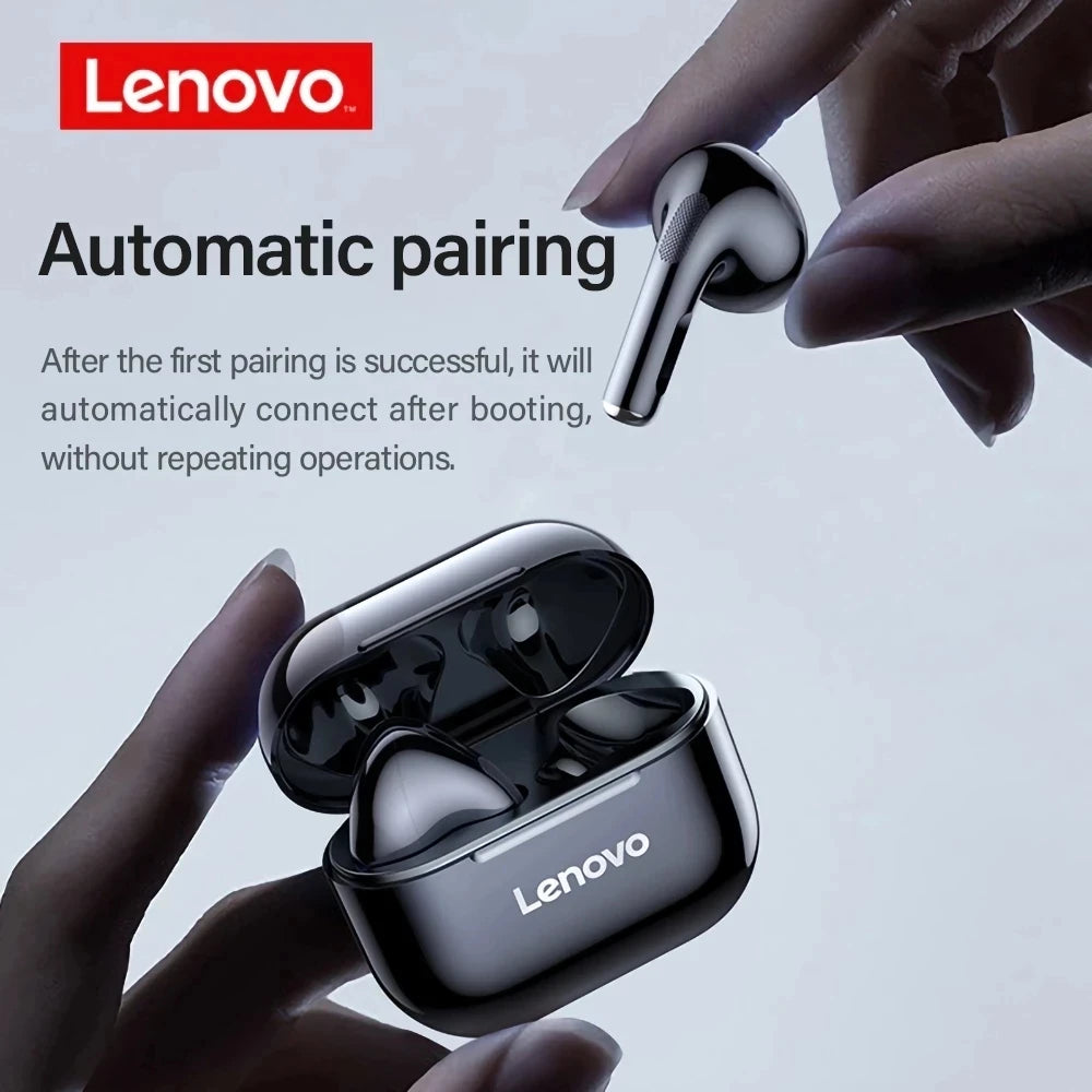 Lenovo LP40 Wireless Earbuds — True Wireless Bluetooth with Touch Control