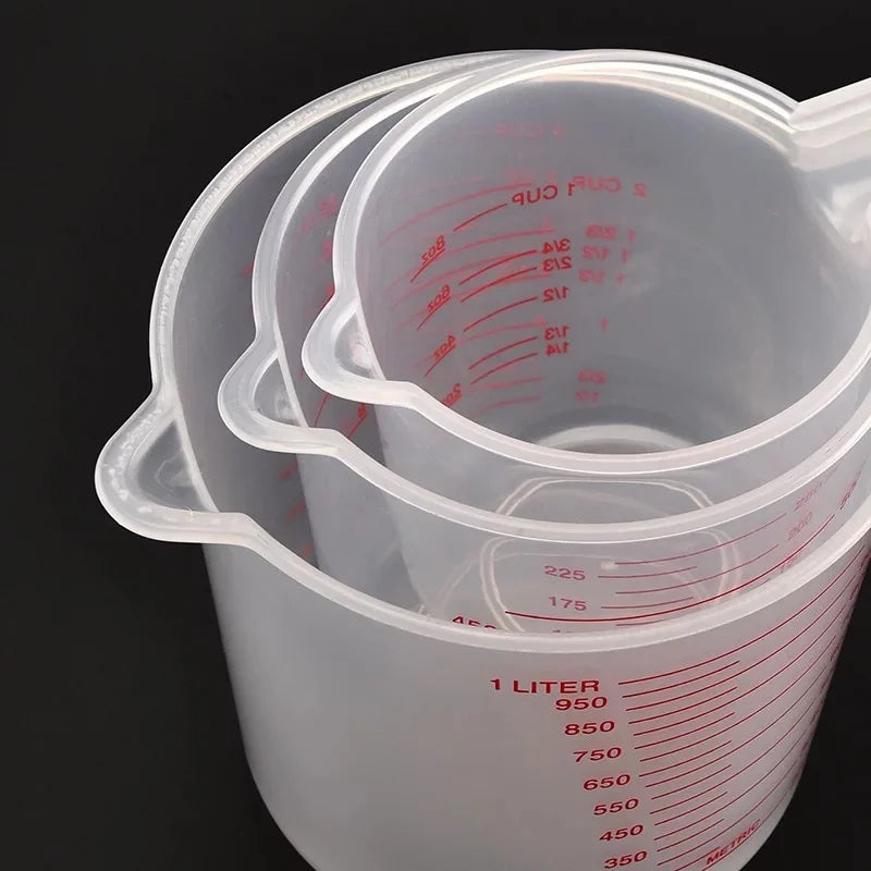 Measuring Cups (3-Pack) — Clear Scale Cups for Baking & Cooking