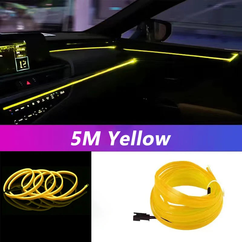Car Interior LED Strip Light (5M) — DIY Ambient Glow