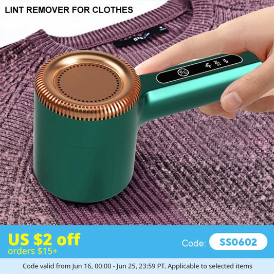 Electric Lint Remover — Rechargeable Fabric Shaver for Fuzz & Pills