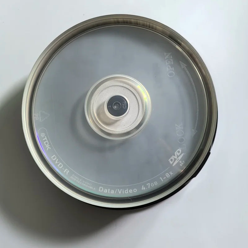 1 pack of 10 DVDs can record data/video. DVD-R/DVD+R burns discs all at once. DVD-RW/DVD+RW rewritable duplicate recording discs