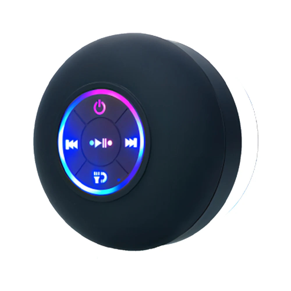 Portable Bluetooth Speaker — Waterproof LED Sound with Suction Cup