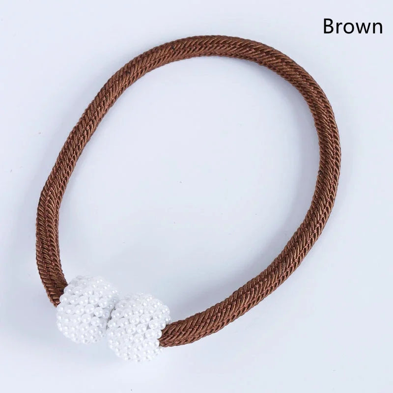 Magnetic Pearl Curtain Tiebacks — Pretty Hold-Backs for Drapes