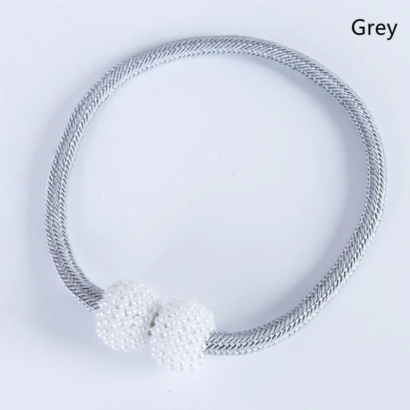 Magnetic Pearl Curtain Tiebacks — Pretty Hold-Backs for Drapes