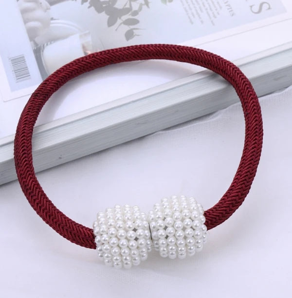 Magnetic Pearl Curtain Tiebacks — Pretty Hold-Backs for Drapes