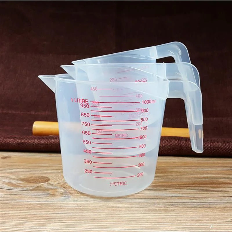 Measuring Cups (3-Pack) — Clear Scale Cups for Baking & Cooking