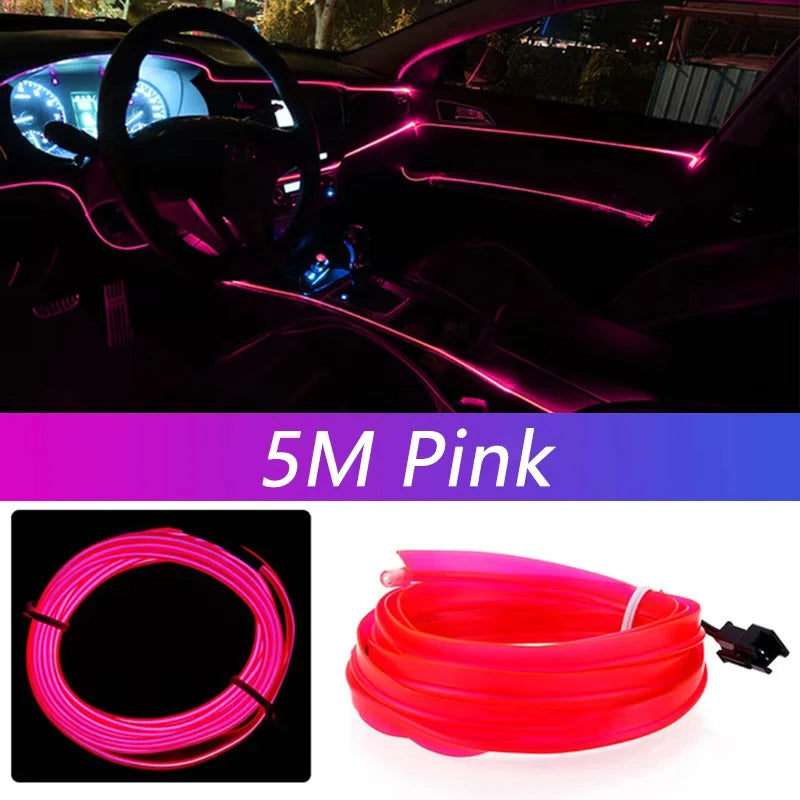 Car Interior LED Strip Light (5M) — DIY Ambient Glow