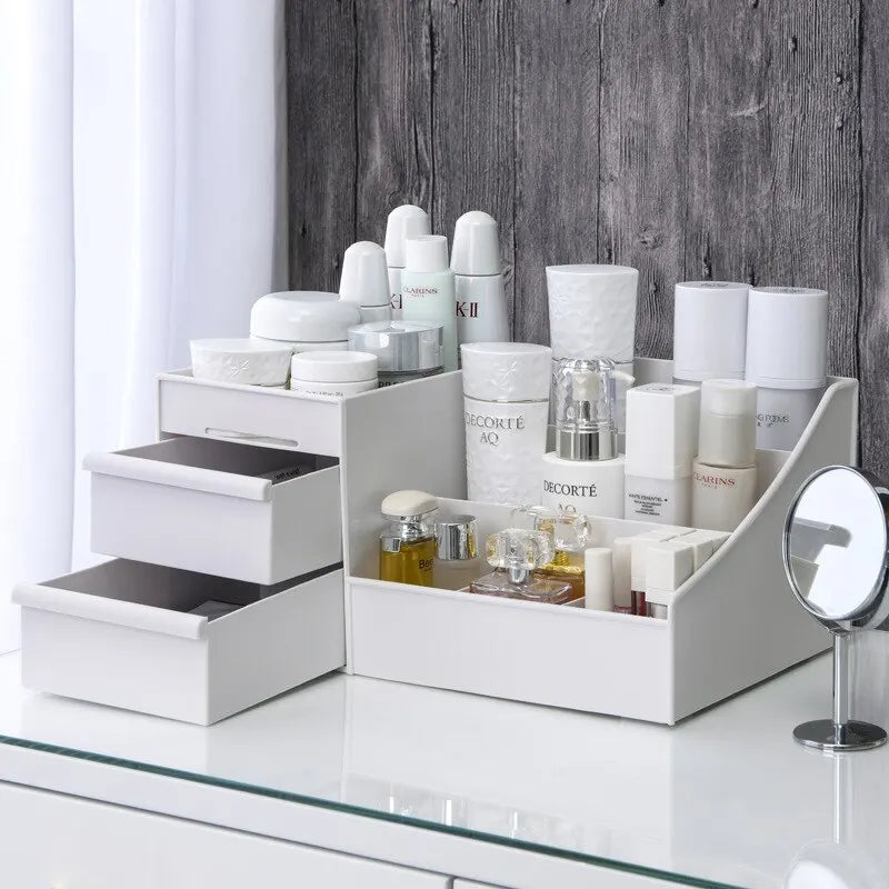 Makeup Storage Drawer Box — Tidy Desktop Organizer for Cosmetics