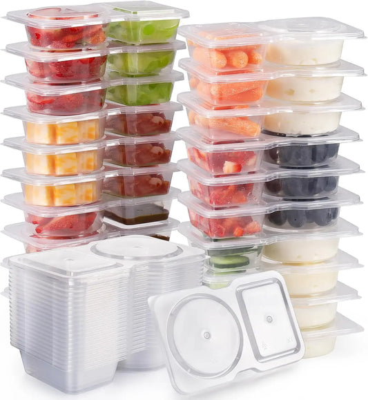 Snackle Box Containers — Double-Compartment Snack Packs for On-the-Go