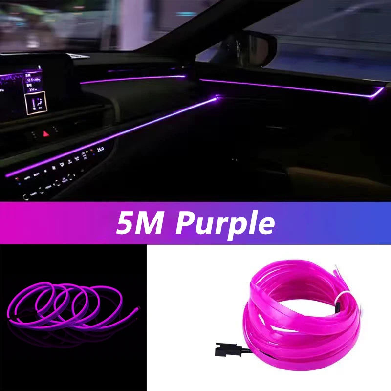 Car Interior LED Strip Light (5M) — DIY Ambient Glow
