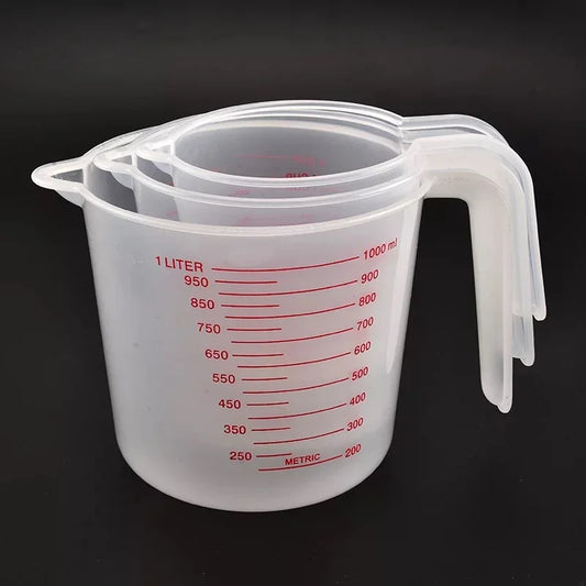 Measuring Cups (3-Pack) — Clear Scale Cups for Baking & Cooking