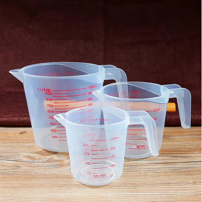 Measuring Cups (3-Pack) — Clear Scale Cups for Baking & Cooking