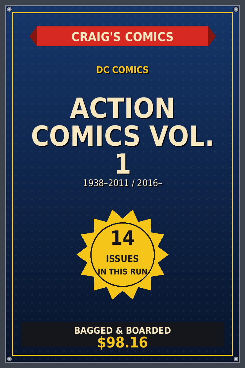 Action Comics Vol. 1 — Craig's Comics