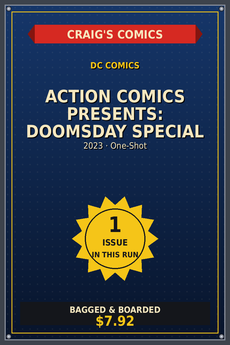 Action Comics Presents: Doomsday Special — Craig's Comics