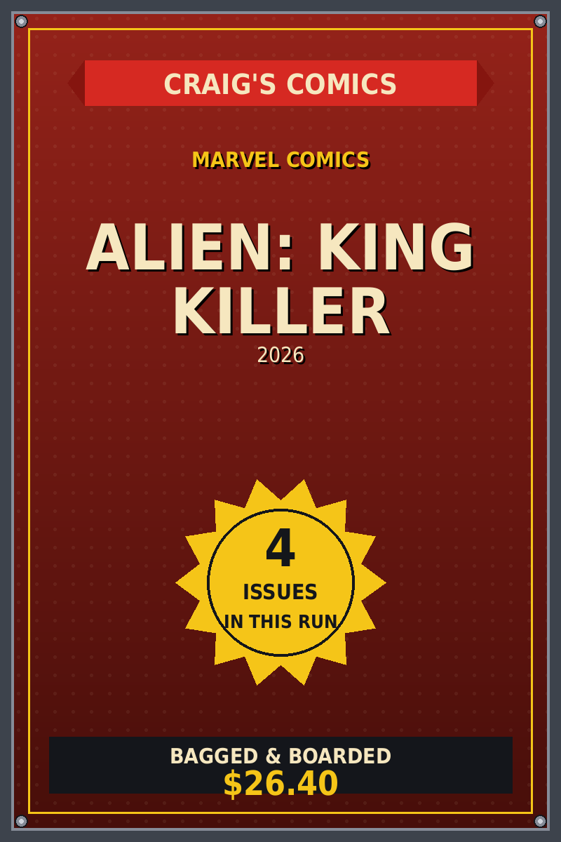 Alien: King Killer — Craig's Comics